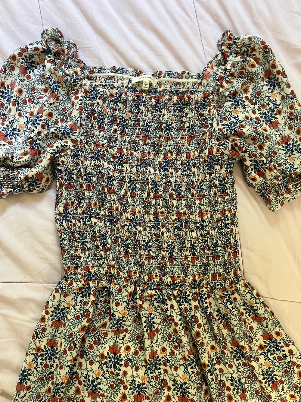 Max Studio puff sleeve long dress